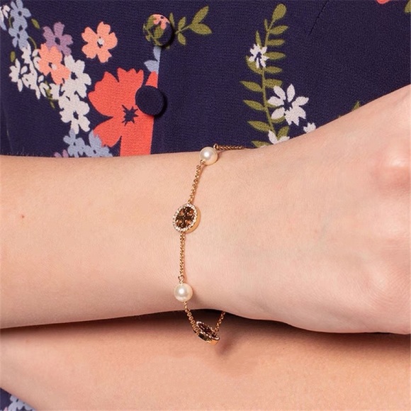 Tory Burch Gold Gemstones Circle Bracelet - Picture 11 of 16